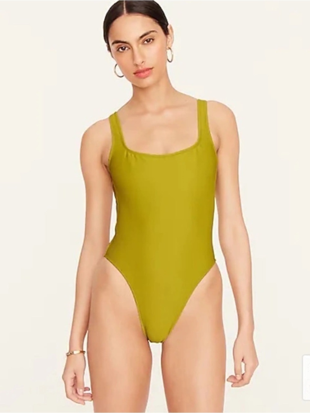 J. Crew Ribbed Square Neck One Piece Swimsuit - sz 8